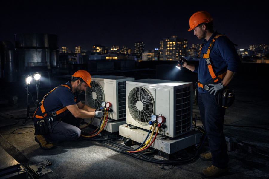 montaż klimatyzacji na dachu montaż agregatu na dachu